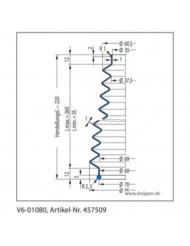 Protection Bellow V6-01080 Freudenberg ehemals CFW und Simrit Simrit V6-standard range
