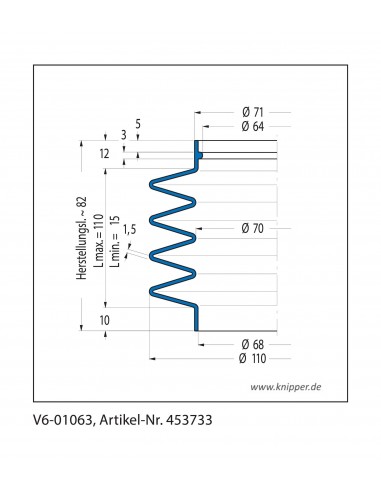 Fuelle de proteccion V6-01063 Freudenberg ehemals CFW und Simrit Simrit V6-programa estándar