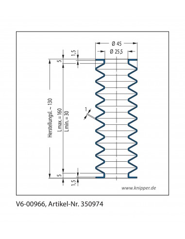 Fuelle de proteccion V6-00966 Freudenberg ehemals CFW und Simrit Simrit V6-programa estándar