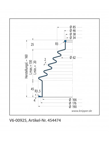 Protection Bellow V6-00925 Freudenberg ehemals CFW und Simrit Simrit V6-standard range