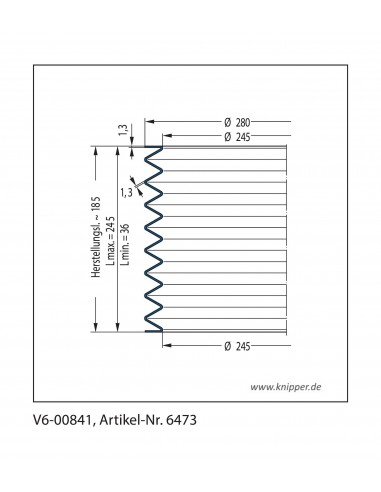 Fuelle de proteccion V6-00841 Freudenberg ehemals CFW und Simrit Simrit V6-programa estándar