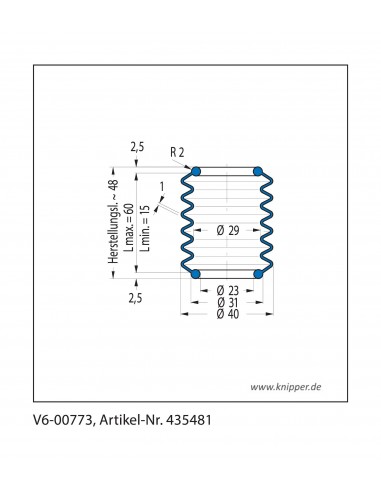Fuelle de proteccion V6-00773 Freudenberg ehemals CFW und Simrit Simrit V6-programa estándar