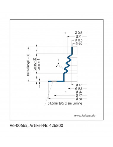 Fuelle de proteccion V6-00665 Freudenberg ehemals CFW und Simrit Simrit V6-programa estándar