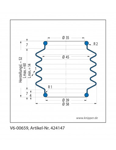 Fuelle de proteccion V6-00659 Freudenberg ehemals CFW und Simrit Simrit V6-programa estándar