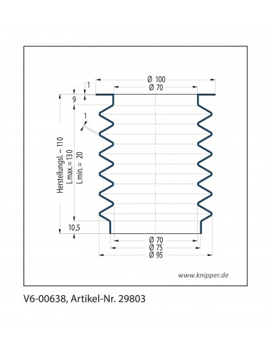 Fuelle de proteccion V6-00638 Freudenberg ehemals CFW und Simrit Simrit V6-programa estándar
