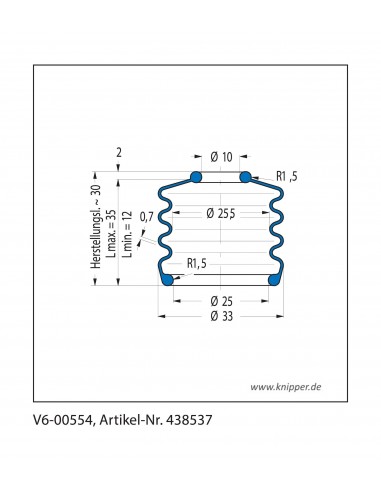 Fuelle de proteccion V6-00554 Freudenberg ehemals CFW und Simrit Simrit V6-programa estándar