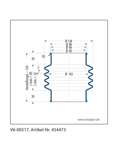 Fuelle de proteccion V6-00517 Freudenberg ehemals CFW und Simrit Simrit V6-programa estándar