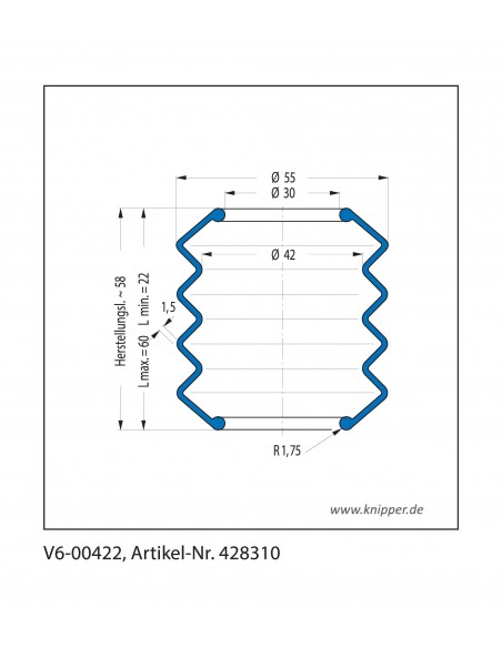 Soffietto V6-00422 CFW Simrit Simrit V6-programma standard v
