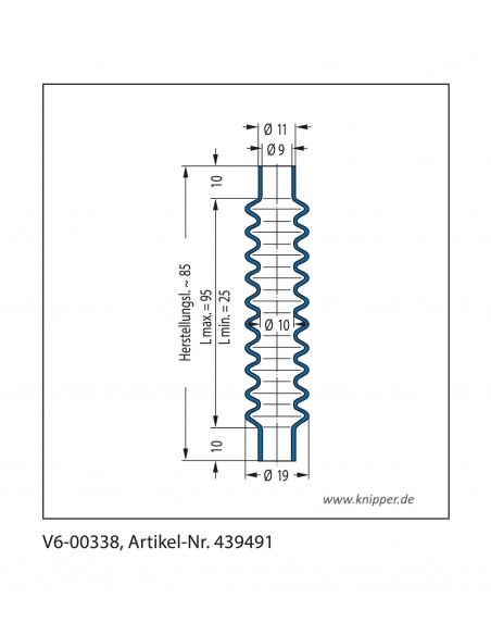 Vouwbalg V6-00338 CFW Simrit Simrit V6-standaard programma