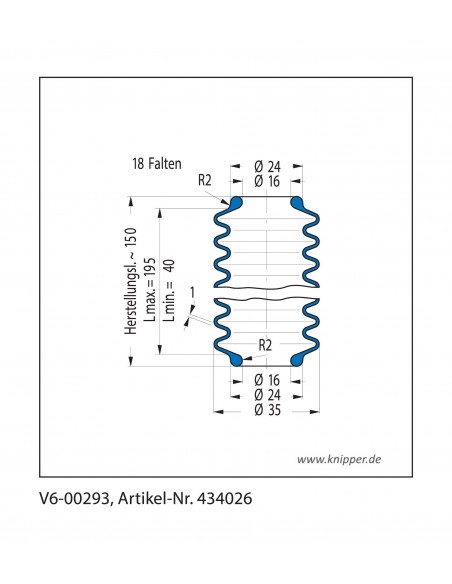 Soffietto V6-00293 CFW Simrit Simrit V6-programma standard v
