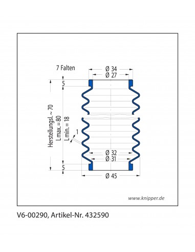 Fuelle de proteccion V6-00290 Freudenberg ehemals CFW und Simrit Simrit V6-programa estándar