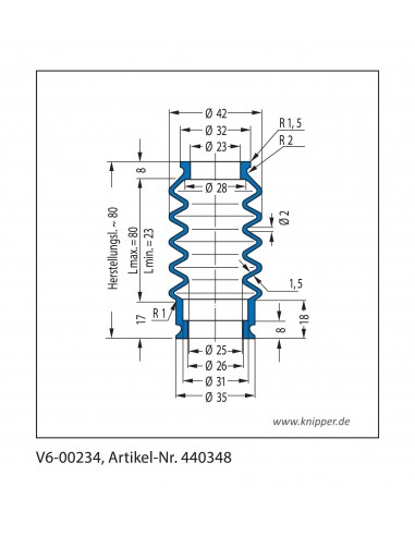 Fuelle de proteccion V6-00234 Freudenberg ehemals CFW und Simrit Simrit V6-programa estándar