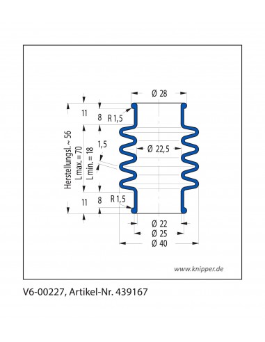 Fuelle de proteccion V6-00227 Freudenberg ehemals CFW und Simrit Simrit V6-programa estándar