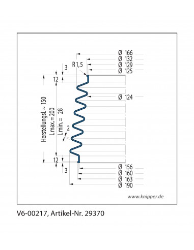Fuelle de proteccion V6-00217 Freudenberg ehemals CFW und Simrit Simrit V6-programa estándar