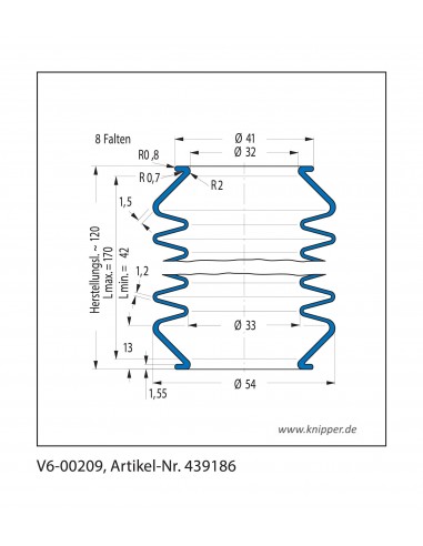 Fuelle de proteccion V6-00209 Freudenberg ehemals CFW und Simrit Simrit V6-programa estándar