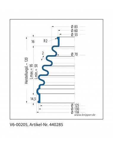 Fuelle de proteccion V6-00205 Freudenberg ehemals CFW und Simrit Simrit V6-programa estándar