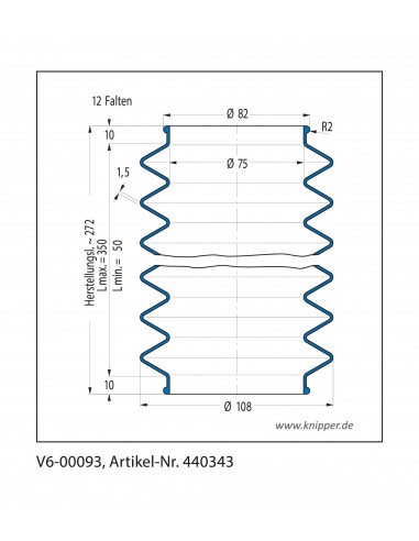 Fuelle de proteccion V6-00093 Freudenberg ehemals CFW und Simrit Simrit V6-programa estándar