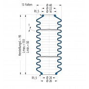 Soufflet V6-0013 Freudenberg ehemals CFW und Simrit Soufflets Simrit V6-programme standard