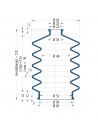 Soufflet V6-00075 Freudenberg ehemals CFW und Simrit Soufflets Simrit V6-programme standard