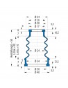 Soufflet V6-00076 Freudenberg ehemals CFW und Simrit Soufflets Simrit V6-programme standard