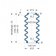 Fuelle de proteccion V6-00158 Freudenberg ehemals CFW und Simrit Simrit V6-programa estándar