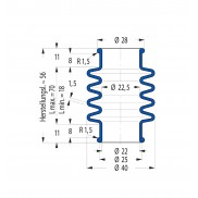 Fuelle de proteccion V6-00227 Freudenberg ehemals CFW und Simrit Simrit V6-programa estándar