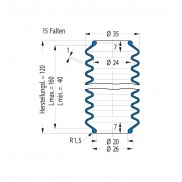 Protection Bellow V6-00236 Freudenberg ehemals CFW und Simrit Simrit V6-standard range