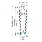 Protection Bellow V6-00249 Freudenberg ehemals CFW und Simrit Simrit V6-standard range