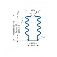 Protection Bellow V6-00258 Freudenberg ehemals CFW und Simrit Simrit V6-standard range