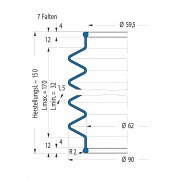 Soffietto V6-00260 Freudenberg ehemals CFW und Simrit Simrit V6-programma standard v