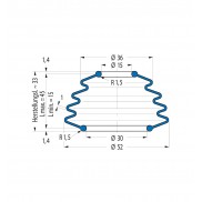 Protection Bellow V6-00277 Freudenberg ehemals CFW und Simrit Simrit V6-standard range