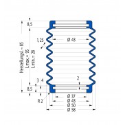 Fuelle de proteccion V6-00308 Freudenberg ehemals CFW und Simrit Simrit V6-programa estándar
