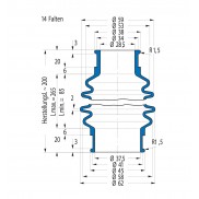 Soffietto V6-00325 Freudenberg ehemals CFW und Simrit Simrit V6-programma standard v