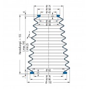 Protection Bellow V6-00328 Freudenberg ehemals CFW und Simrit Simrit V6-standard range