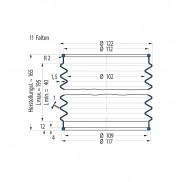 Soffietto V6-00332 Freudenberg ehemals CFW und Simrit Simrit V6-programma standard v