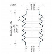 Protection Bellow V6-00375 Freudenberg ehemals CFW und Simrit Simrit V6-standard range