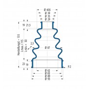 Soffietto V6-00384 Freudenberg ehemals CFW und Simrit Simrit V6-programma standard v
