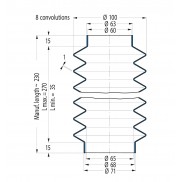 Protection Bellow V6-00400 Freudenberg ehemals CFW und Simrit Simrit V6-standard range