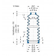 Fuelle de proteccion V6-00404 Freudenberg ehemals CFW und Simrit Simrit V6-programa estándar