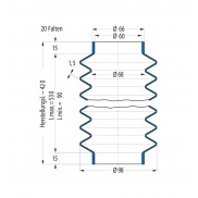 Protection Bellow V6-00450 Freudenberg ehemals CFW und Simrit Simrit V6-standard range
