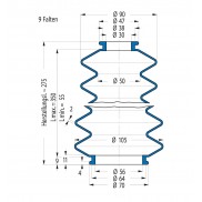 Soffietto V6-00456 Freudenberg ehemals CFW und Simrit Simrit V6-programma standard v
