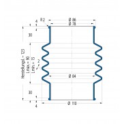 Soffietto V6-00501 Freudenberg ehemals CFW und Simrit Simrit V6-programma standard v