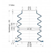 Soffietto V6-00520 Freudenberg ehemals CFW und Simrit Simrit V6-programma standard v