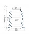 Soffietto V6-00520 Freudenberg ehemals CFW und Simrit Simrit V6-programma standard v