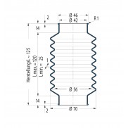 Soffietto V6-00536 Freudenberg ehemals CFW und Simrit Simrit V6-programma standard v