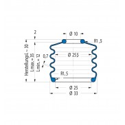 Fuelle de proteccion V6-00554 Freudenberg ehemals CFW und Simrit Simrit V6-programa estándar