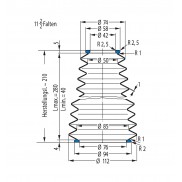 Protection Bellow V6-00562 Freudenberg ehemals CFW und Simrit Simrit V6-standard range