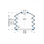 Soufflet V6-00565 Freudenberg ehemals CFW und Simrit Soufflets Simrit V6-programme standard