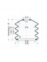 Soufflet V6-00565 Freudenberg ehemals CFW und Simrit Soufflets Simrit V6-programme standard