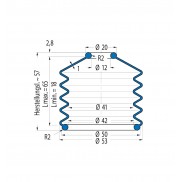 Soffietto V6-00581 Freudenberg ehemals CFW und Simrit Simrit V6-programma standard v